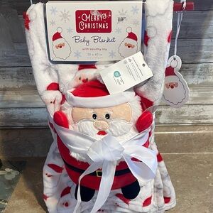 Santa Baby Blanket with Plush Toy